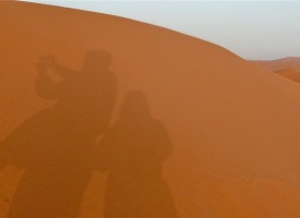 Sahara shadow portrait